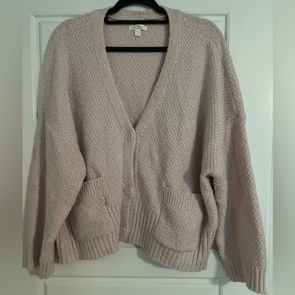 LC Lauren Conrad Pink Textured Sweater